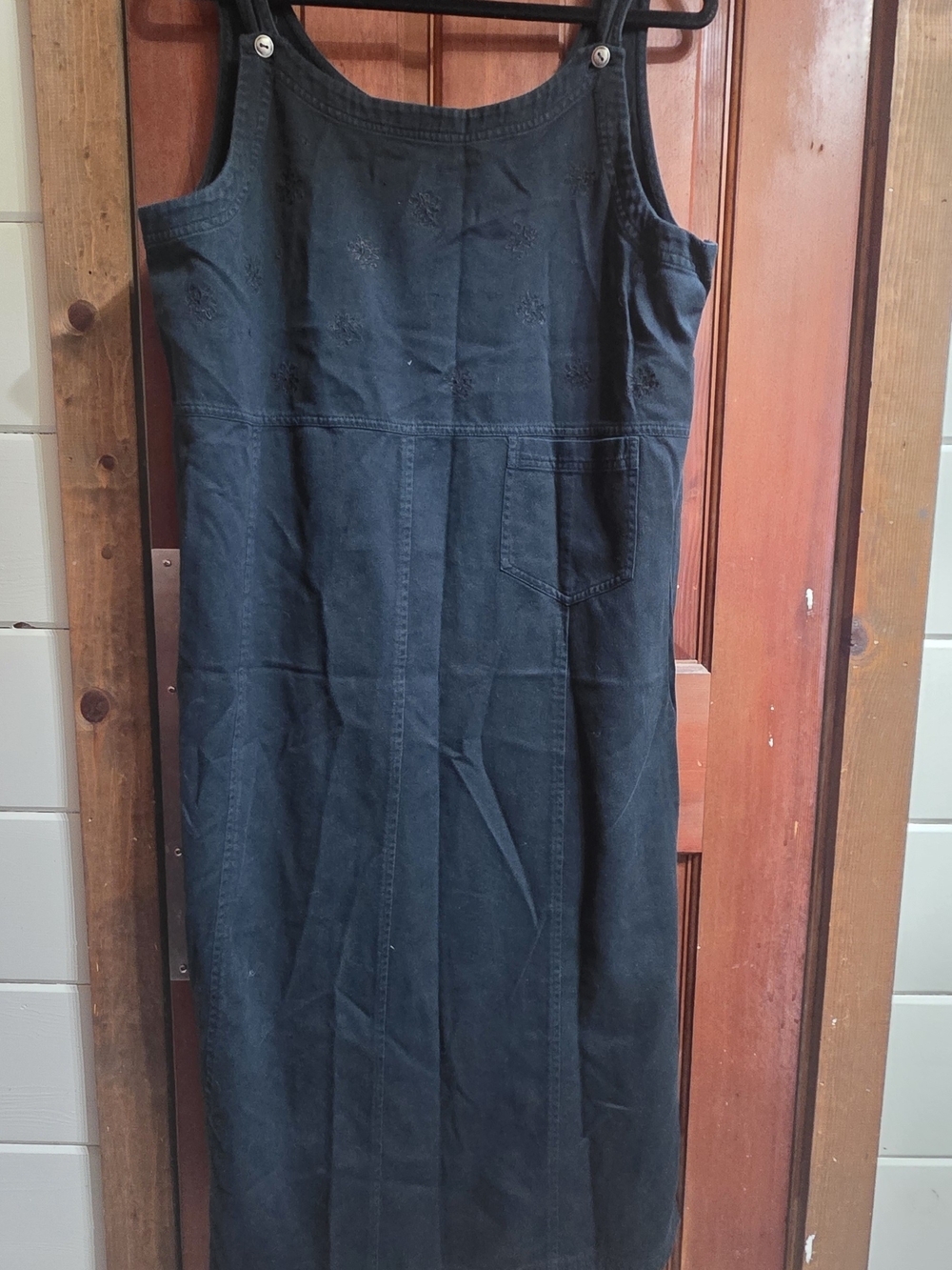 Cherokee Black Sleeveless Maxi Denim Dress
